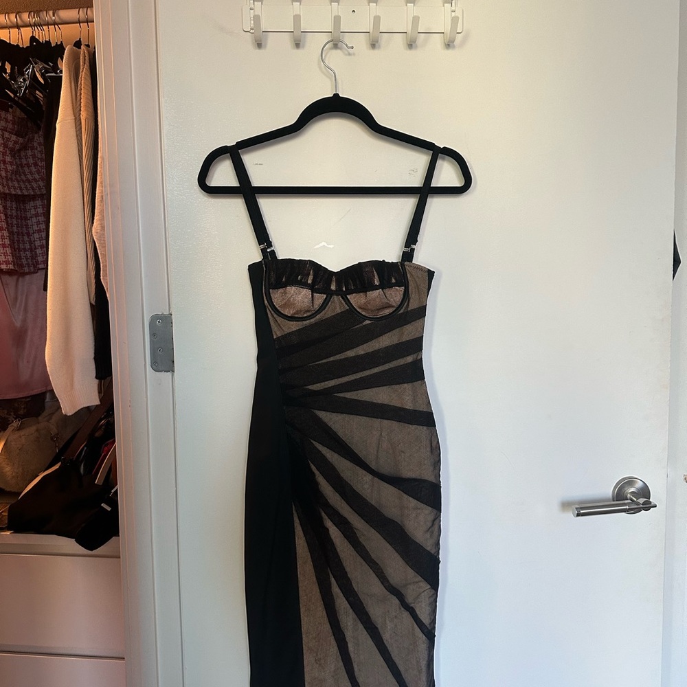 D&G Black and Tan Midi Dress - Picture 8 of 11